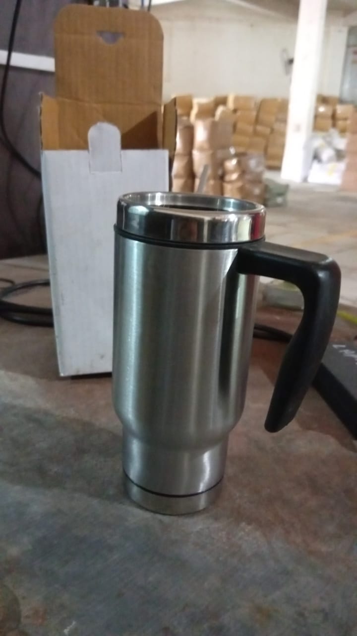Stainless Steel Coffee Mug (1 Pc / With lid & Handle) - infinityexculsivestore.com