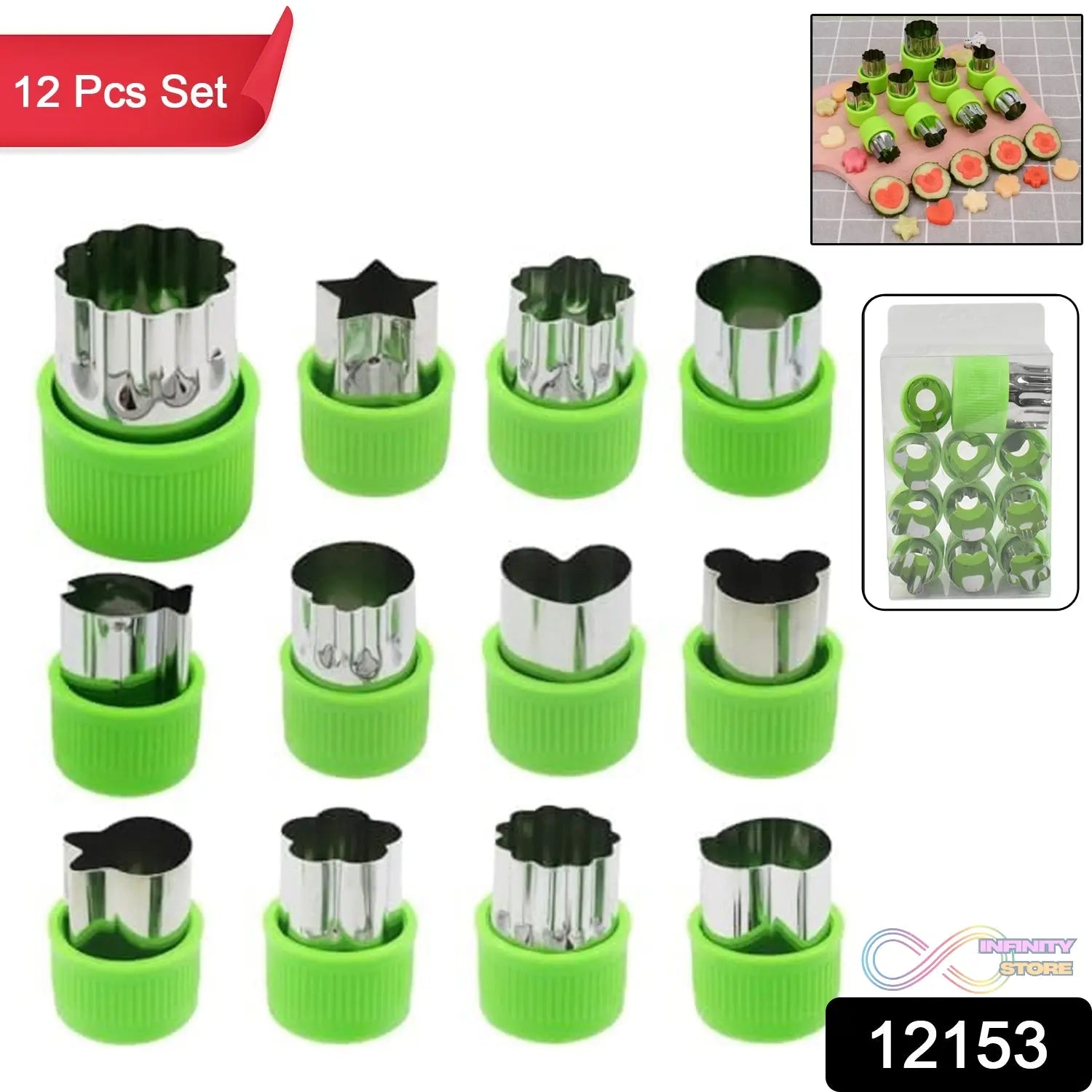 Stainless Steel Cookie Cutter Shapes Set, Baking Cooking Food Decoration (12 Pcs Set) - infinityexculsivestore.com