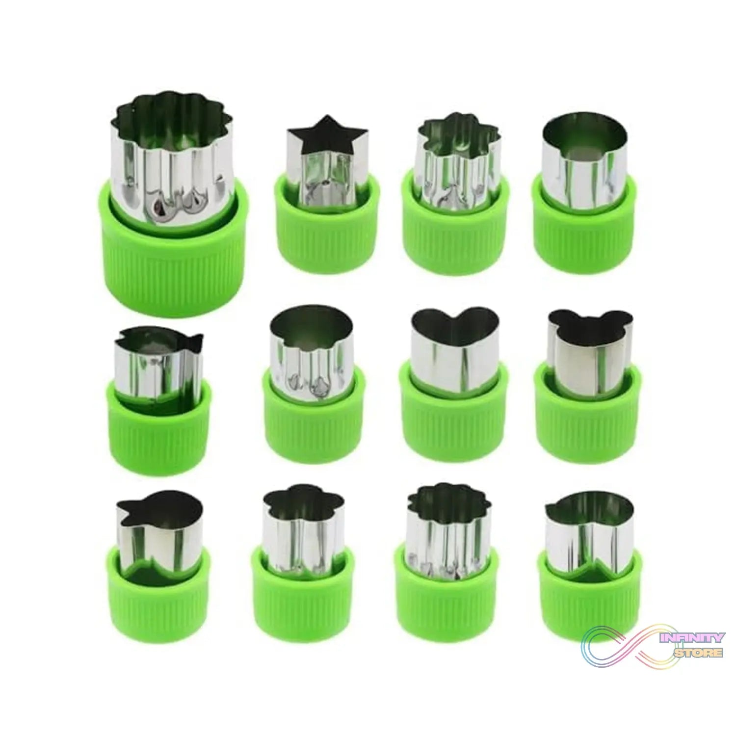 Stainless Steel Cookie Cutter Shapes Set, Baking Cooking Food Decoration (12 Pcs Set) - infinityexculsivestore.com