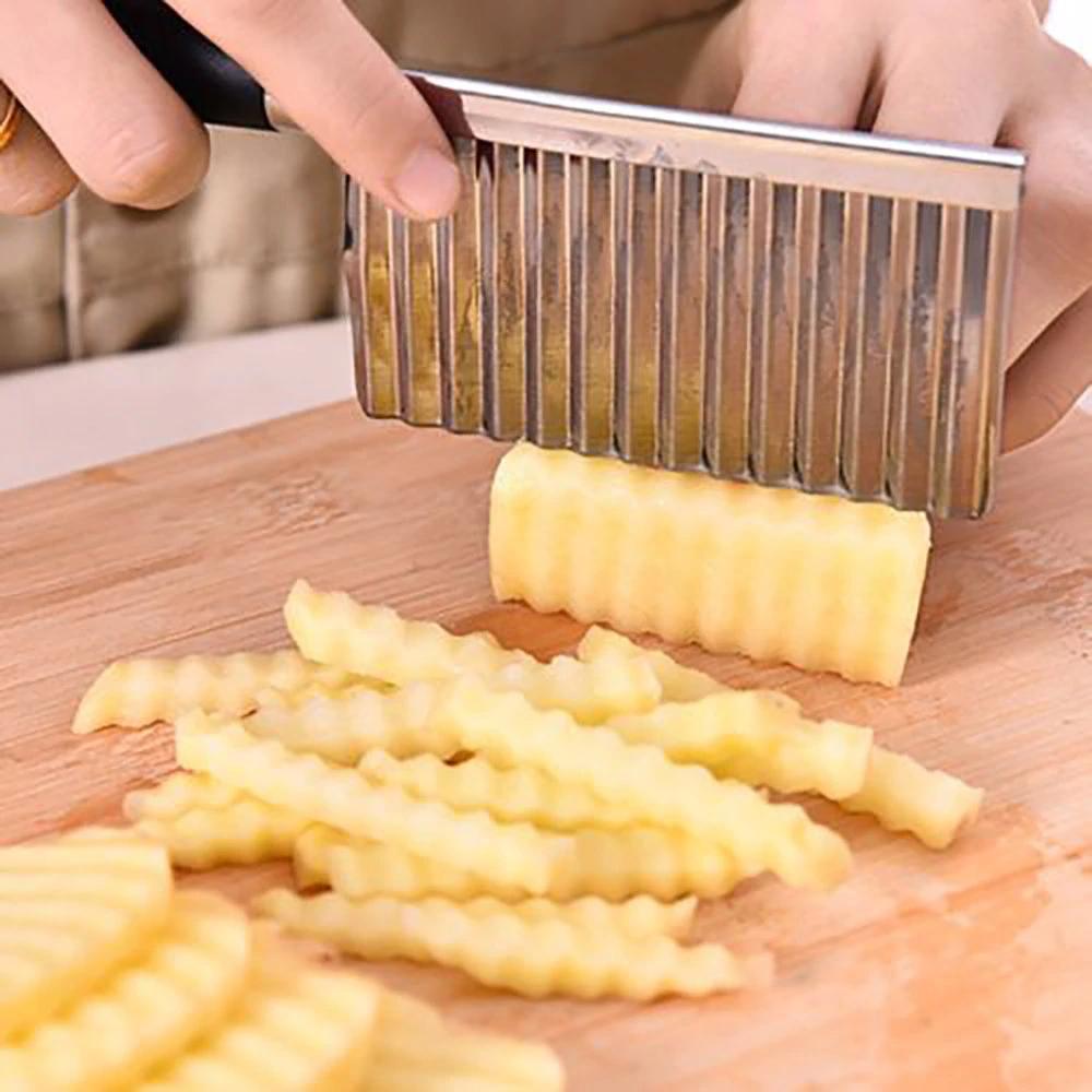 Stainless Steel Crinkle Cutter Knife for Salad and Vegetables - infinityexculsivestore.com