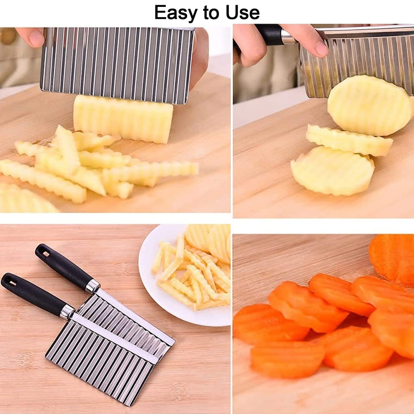 Stainless Steel Crinkle Cutter Knife for Salad and Vegetables - infinityexculsivestore.com