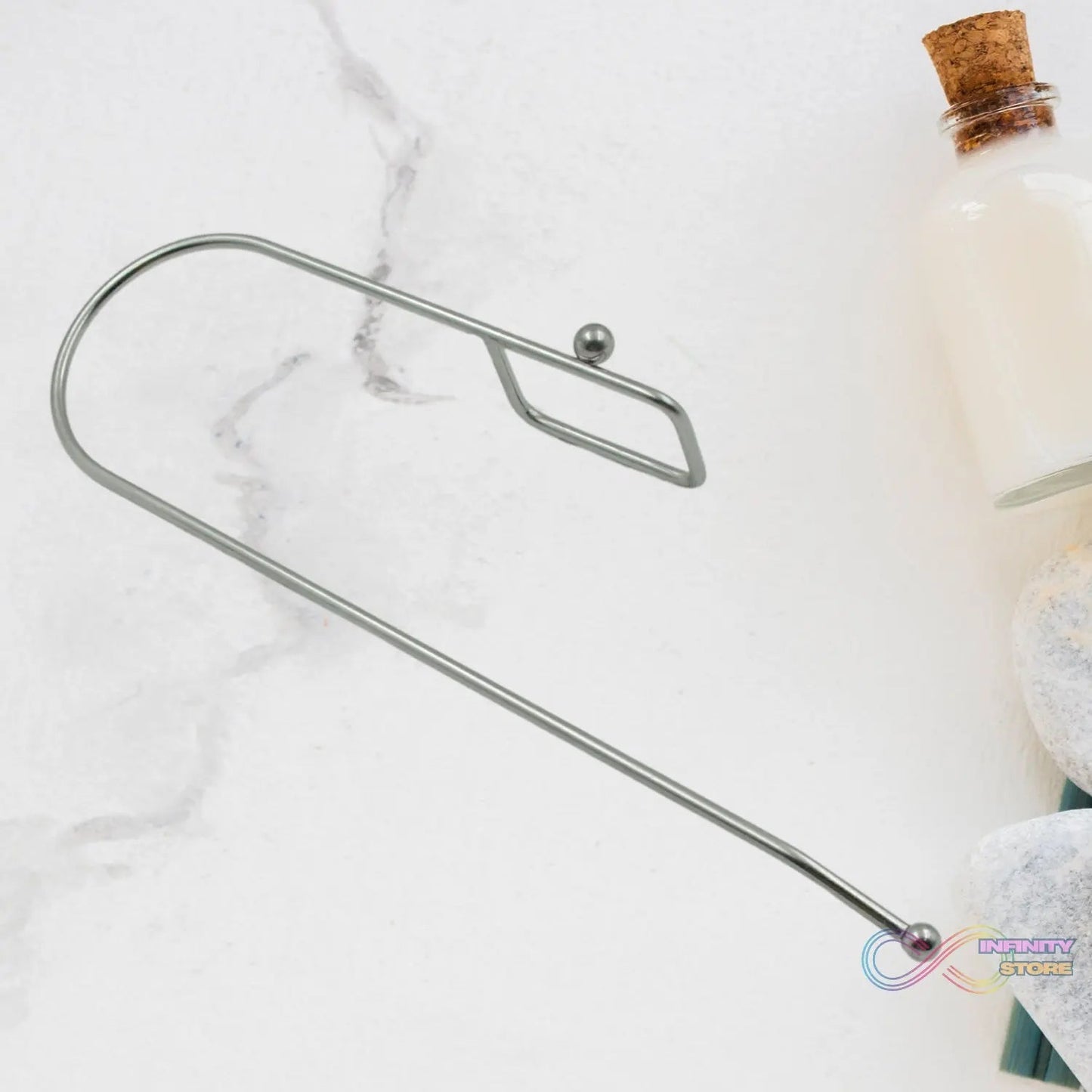 Stainless Steel Drill Free Self - Adhesive Paper Roll Holder Tissue Paper Stand Towel Bar Hanger Kitchen Towel Holder for Kitchen Bathroom Toilet (Pack of 1) - infinityexculsivestore.com