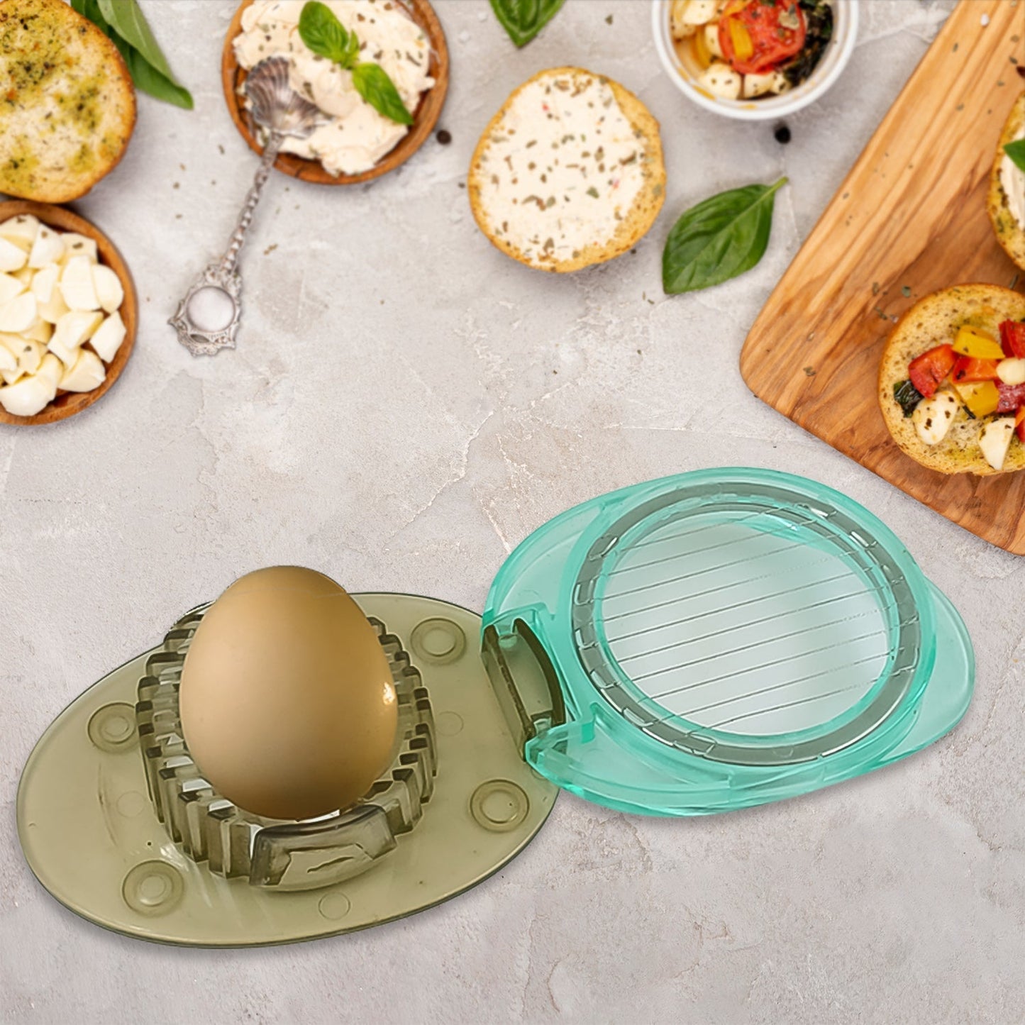 Stainless Steel, Egg Slicer & Knife (2 Pc Set) - infinityexculsivestore.com