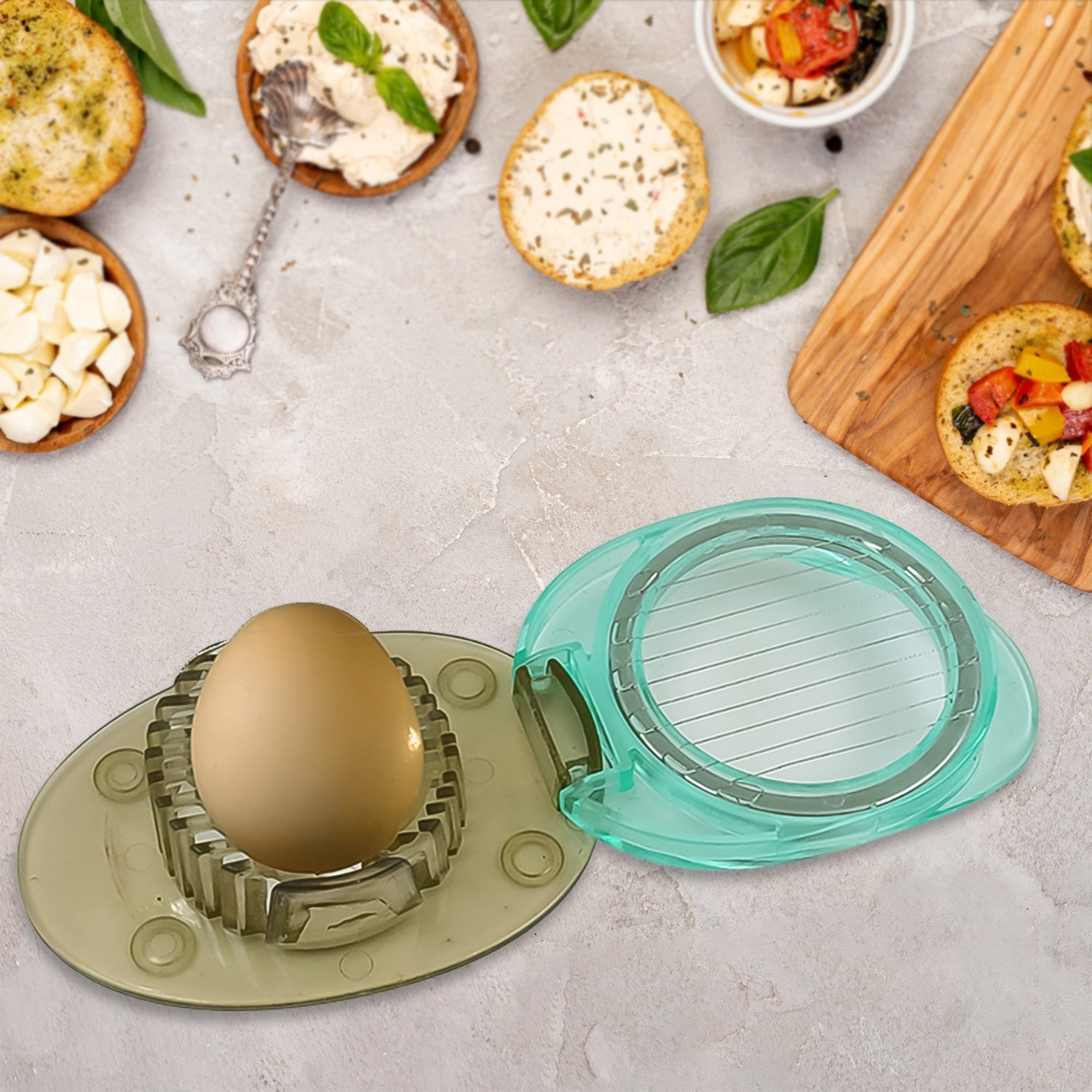 Stainless Steel, Egg Slicer & Knife (2 Pc Set) - infinityexculsivestore.com