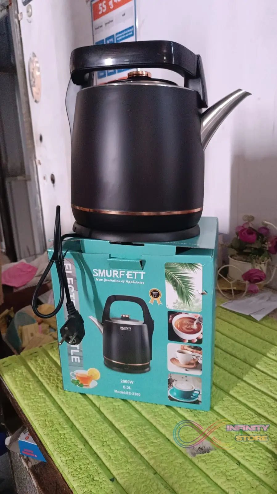 Stainless Steel Electric Kettle 2000 Watt (6 Ltr.) - infinityexculsivestore.com