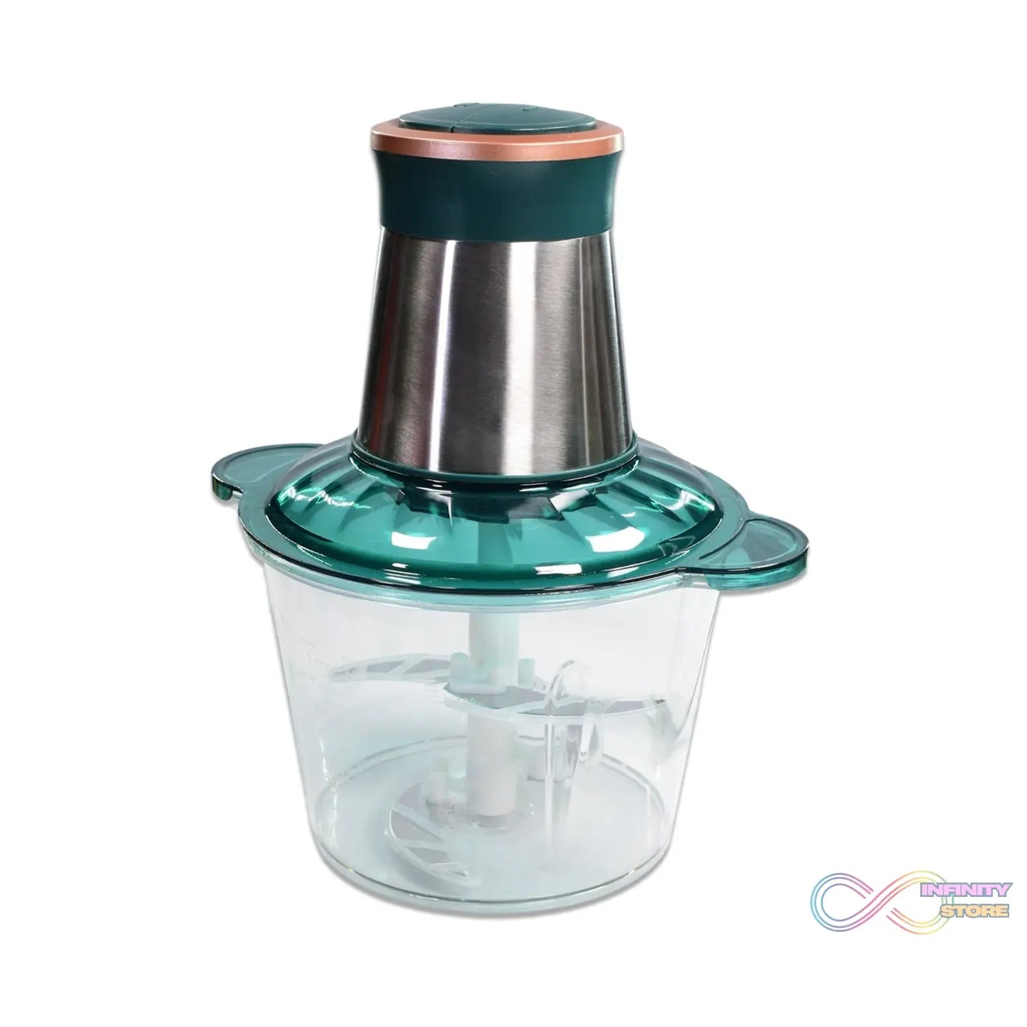 Stainless steel food grinder with bowl for meat and vegetables