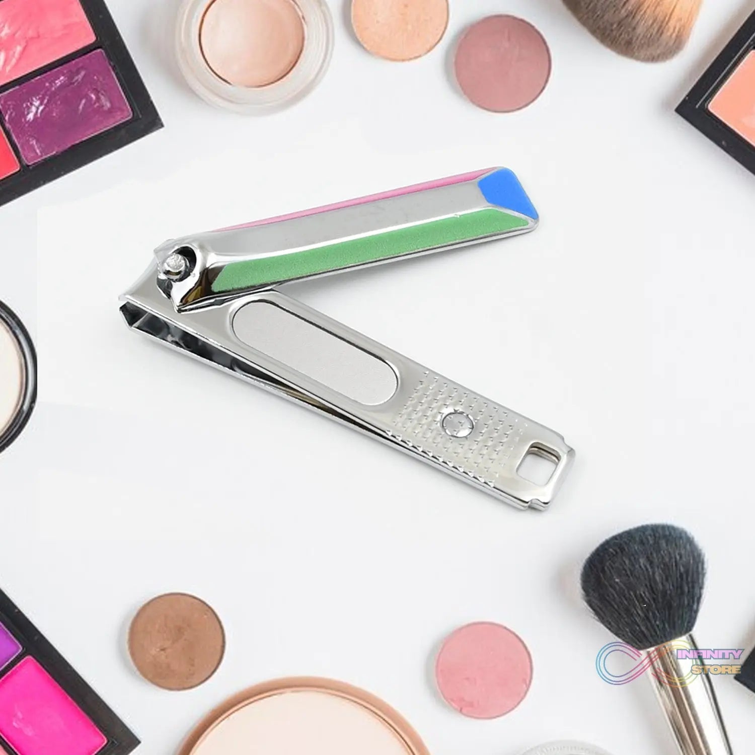 Stainless Steel Folding Portable Large Nail Clippers with Nail File (1 Pc / Mix Design) - infinityexculsivestore.com