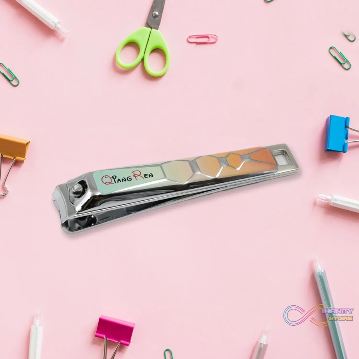 Stainless Steel Folding Portable Large Nail Clippers with Nail File (1 Pc / Mix Design) - infinityexculsivestore.com