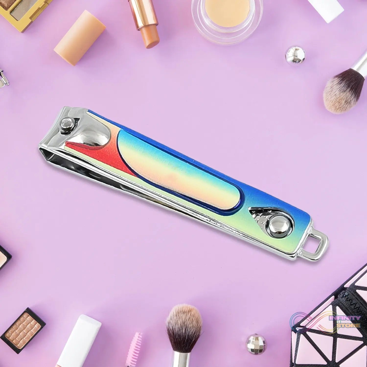 Stainless Steel Folding Portable Large Nail Clippers with Nail File (1 Pc / Mix Design) - infinityexculsivestore.com