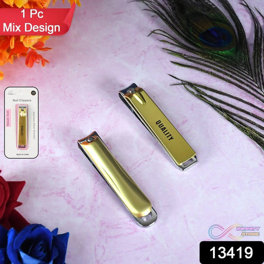 Stainless Steel Folding Portable Large Nail Clippers with Nail File (1 Pc / Mix Design) - infinityexculsivestore.com