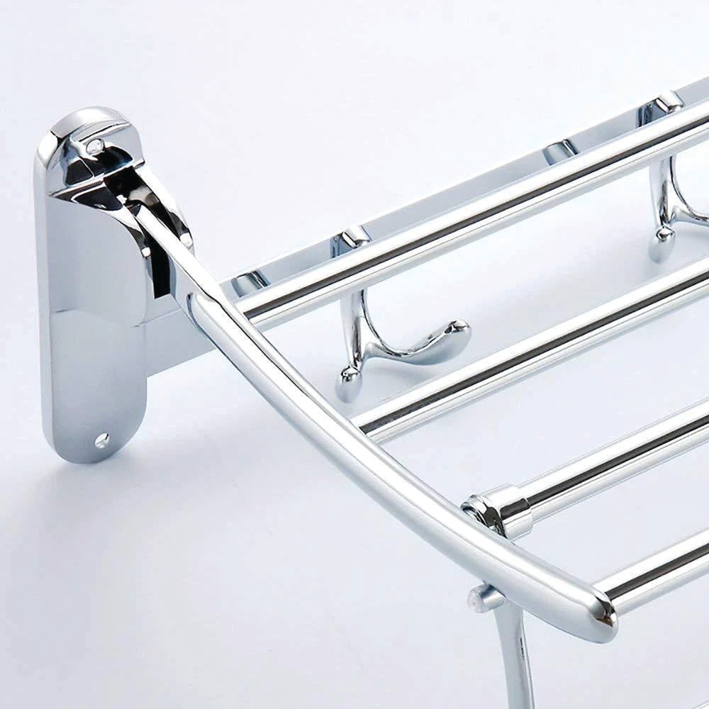 Stainless Steel Folding Towel Rack Cum Towel Bar 18 Inch - infinityexculsivestore.com