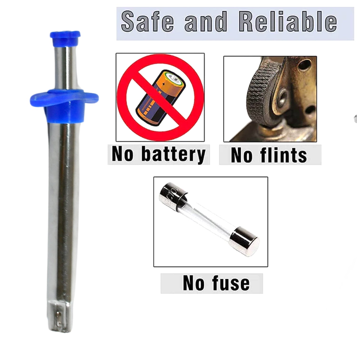 Stainless Steel Gas Lighter Long Lasting Use , Rust Proof, Unbreakable, Gas Lighter Restaurants & Kitchen Use (2 Pc Set) - infinityexculsivestore.com