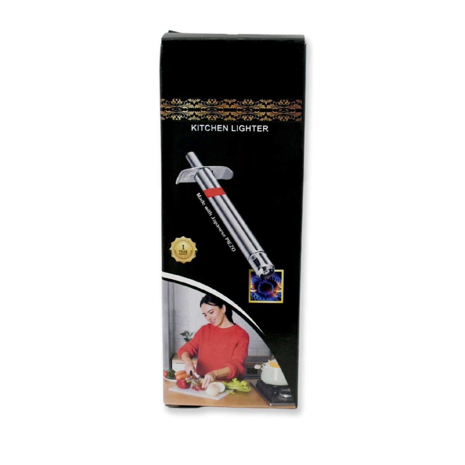 Stainless Steel Gas Lighter for Kitchen Gas Stove, Long Lasting, Unbreakable Lighters for Gas Stoves, Restaurants & Kitchen (1 Pc) - infinityexculsivestore.com