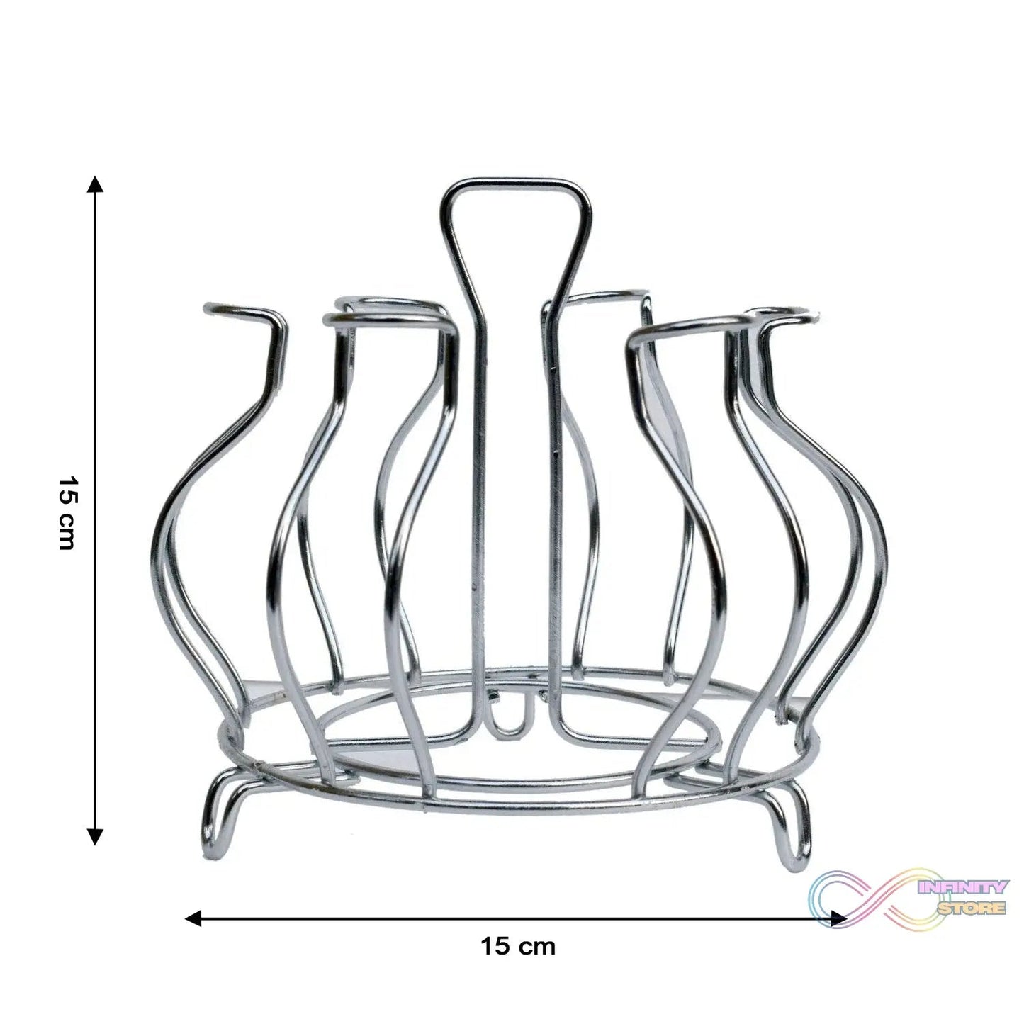 Stainless Steel Glass Holder Glass Hanging Organizer for Kitchen Bars Pubs (MOQ : - 2 Pc) - infinityexculsivestore.com
