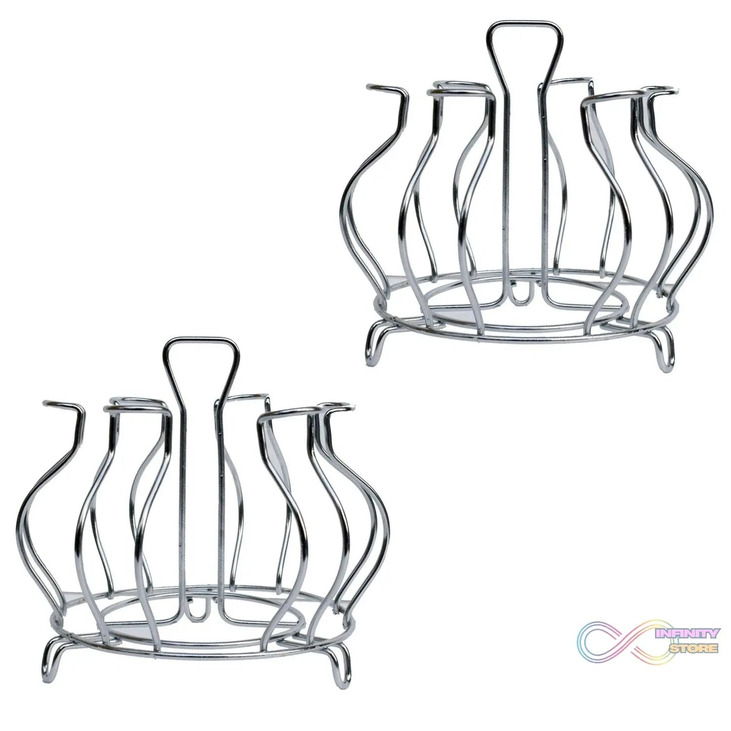 Stainless Steel Glass Holder Glass Hanging Organizer for Kitchen Bars Pubs (MOQ : - 2 Pc) - infinityexculsivestore.com