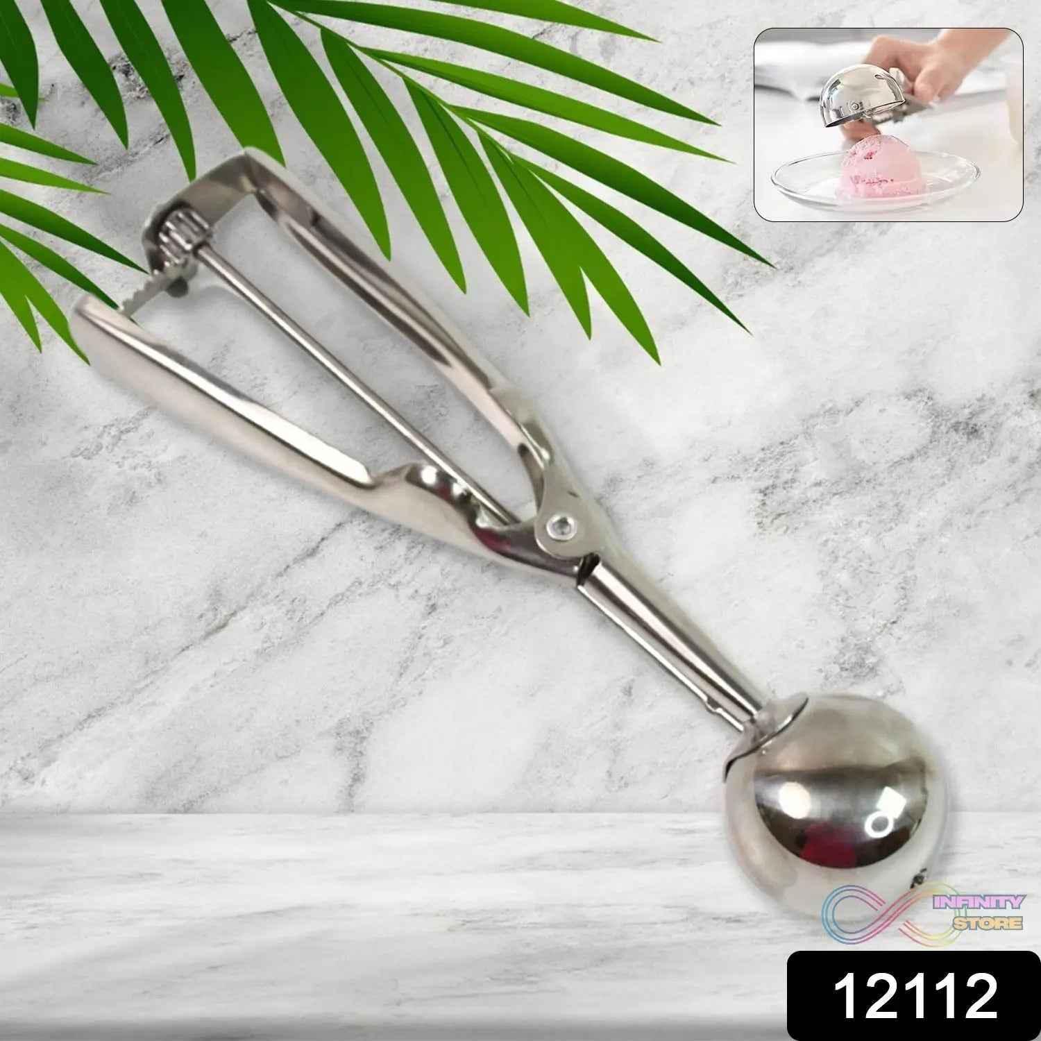 Stainless Steel Ice Cream Scoop (1 Pc) - infinityexculsivestore.com