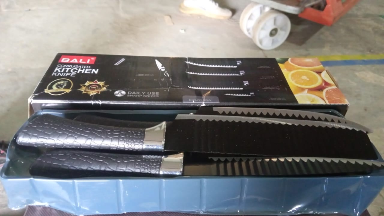 Stainless Steel Knife Set With Chef Peeler And Scissor (6 Pieces) - infinityexculsivestore.com