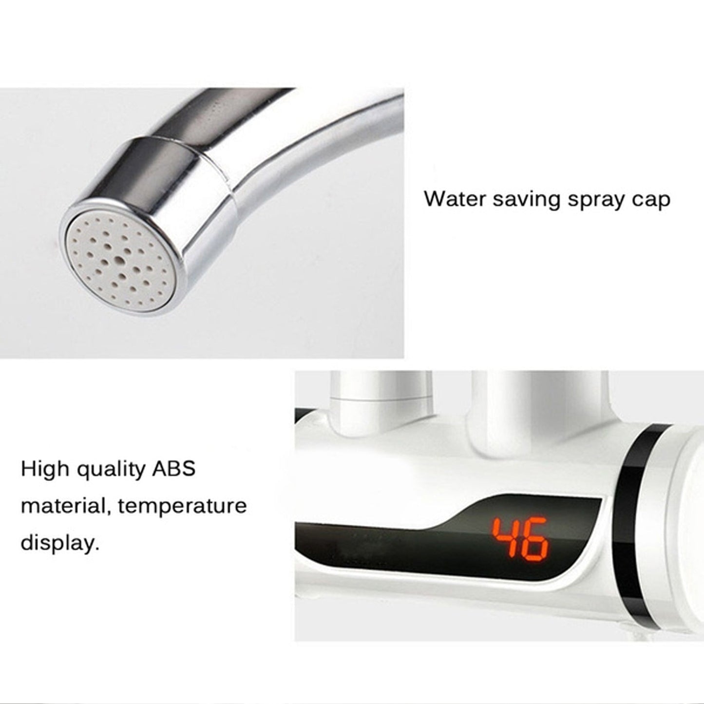 Stainless Steel LED Instant Heating Electric Water Tap - infinityexculsivestore.com