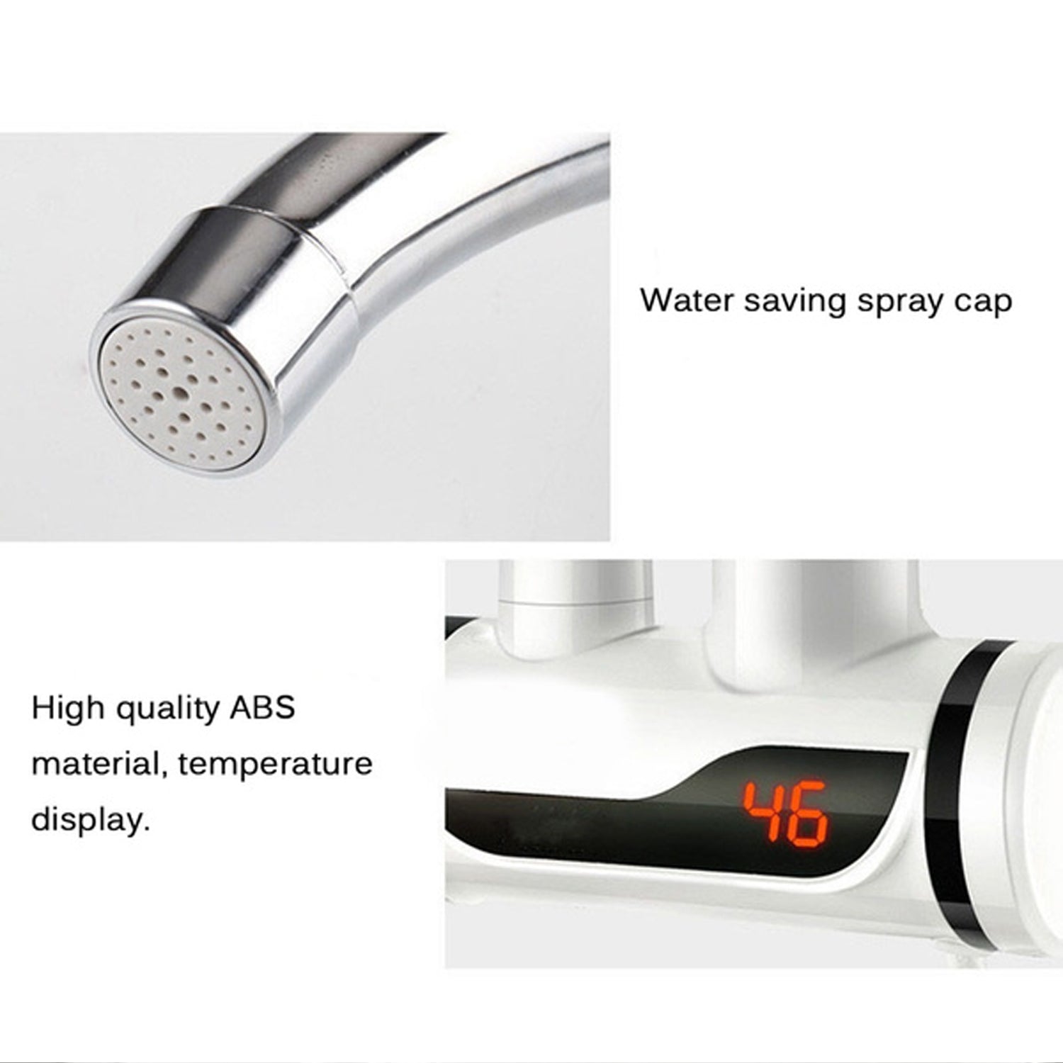 Stainless Steel LED Instant Heating Electric Water Tap - infinityexculsivestore.com