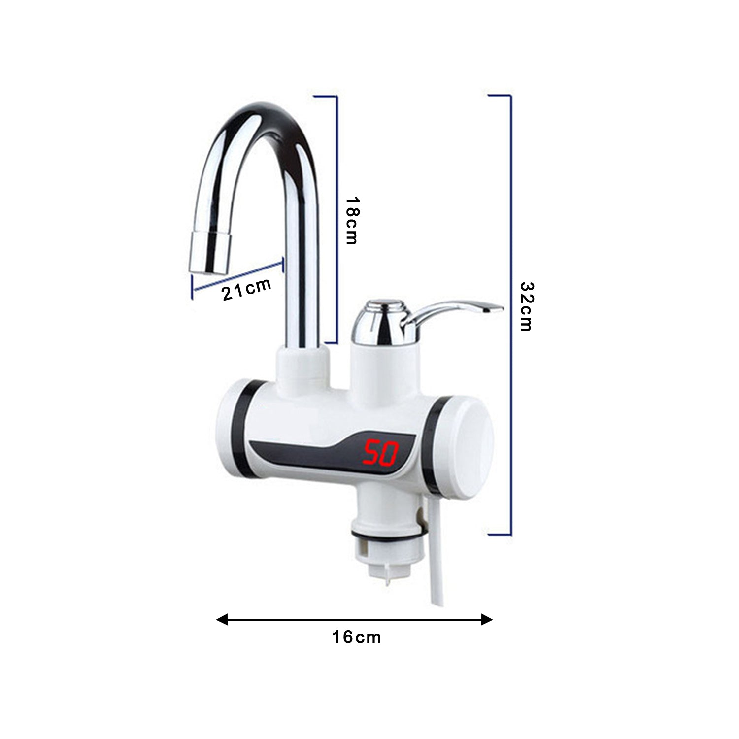 Stainless Steel LED Instant Heating Electric Water Tap - infinityexculsivestore.com
