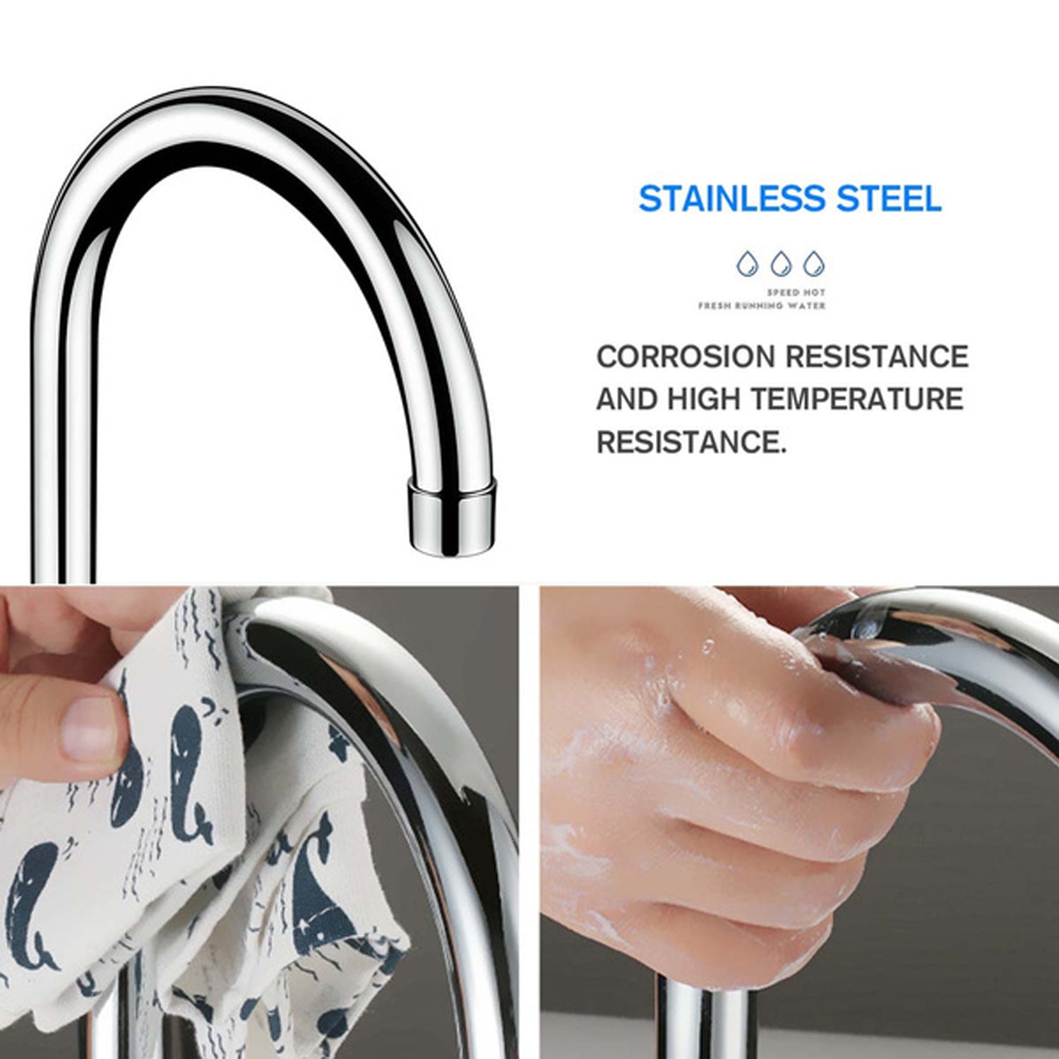 Stainless Steel LED Instant Heating Electric Water Tap - infinityexculsivestore.com
