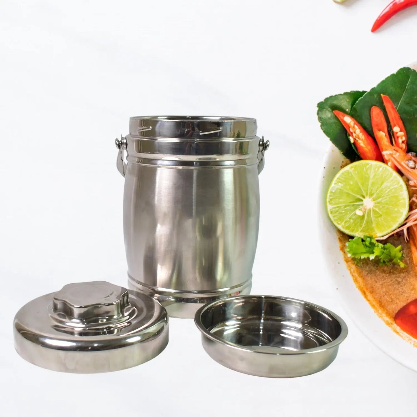 Stainless Steel Lunch Box, Insulated Lunch Box Double Vacuum‑Layer (2.2 Ltr.) - infinityexculsivestore.com