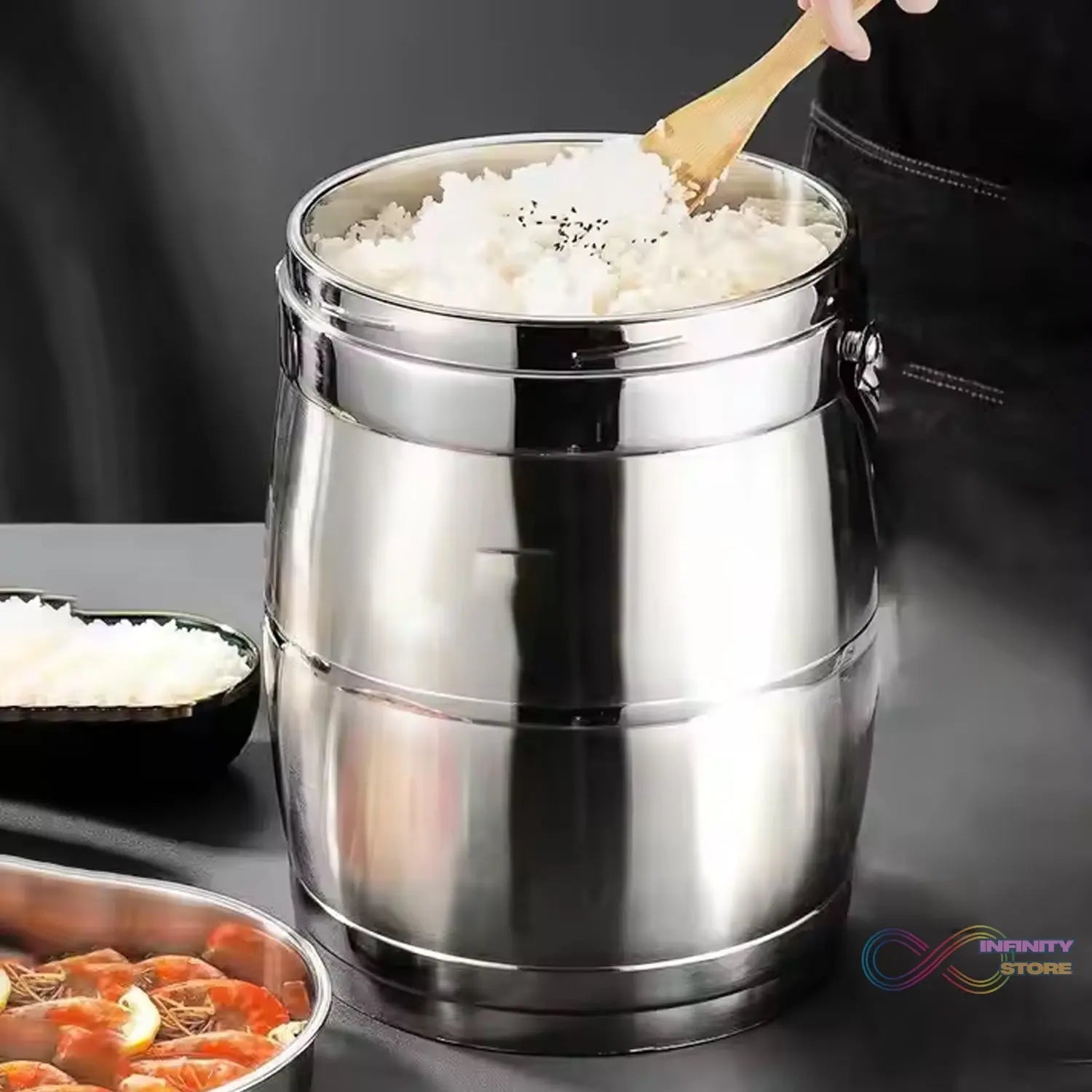 Stainless Steel Lunch Box, Insulated Lunch Box Double Vacuum‑Layer (2.2 Ltr.) - infinityexculsivestore.com