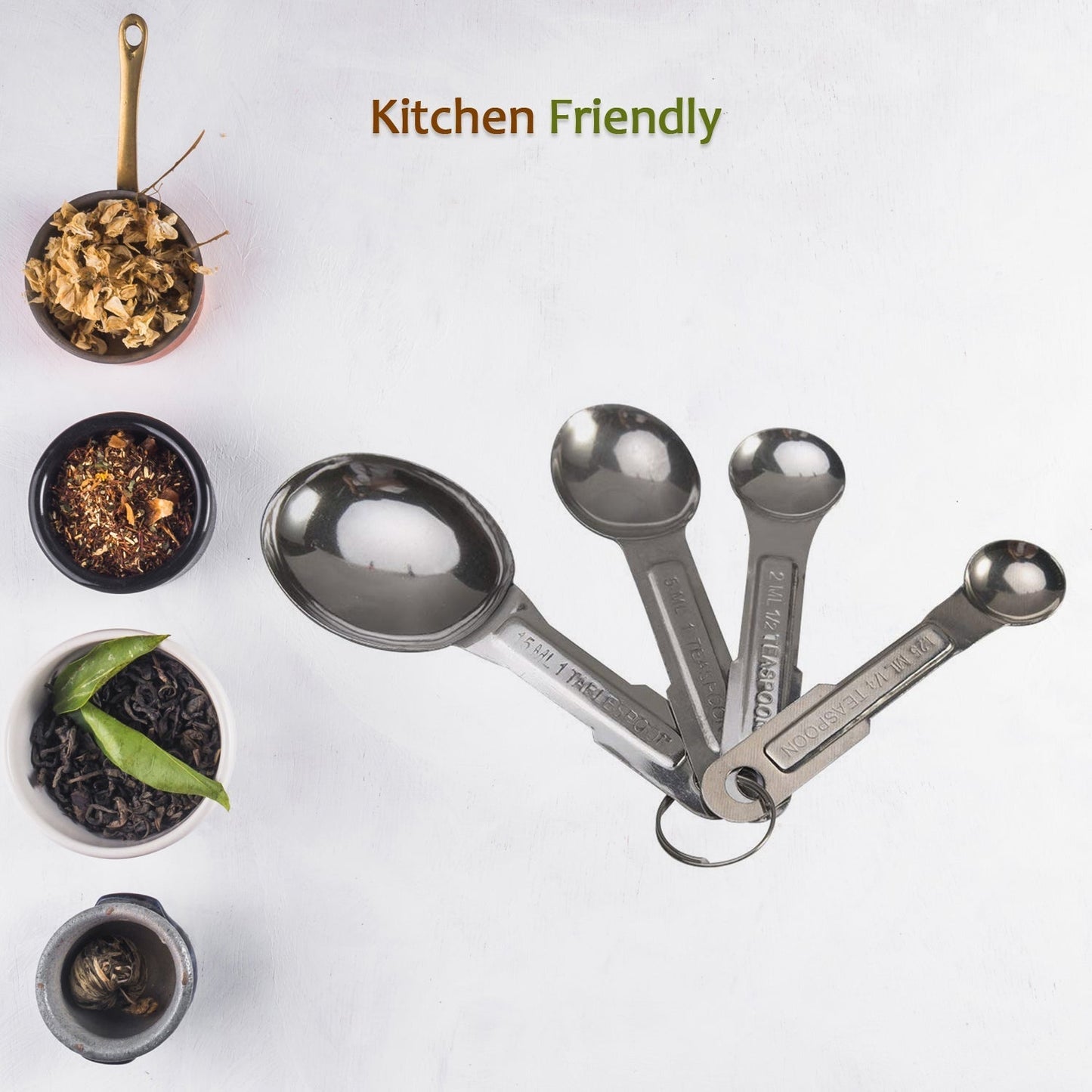 Stainless Steel Measuring Spoons Set - 4pcs, Anti - Rust for Kitchen & Baking - infinityexculsivestore.com
