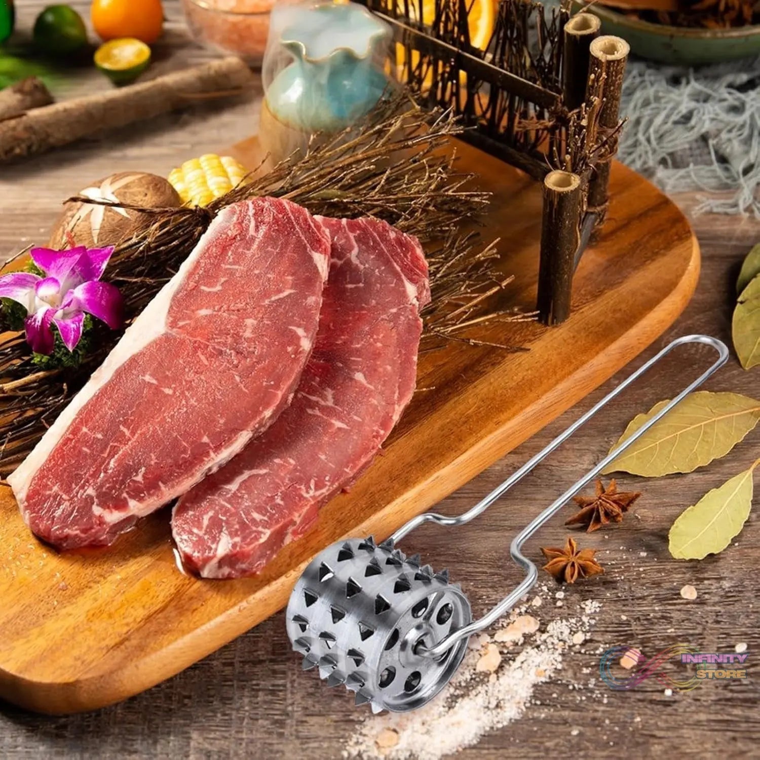 Stainless Steel Meat Tenderiser | Kitchen Multipurpose Hammer (1 Pc) - infinityexculsivestore.com