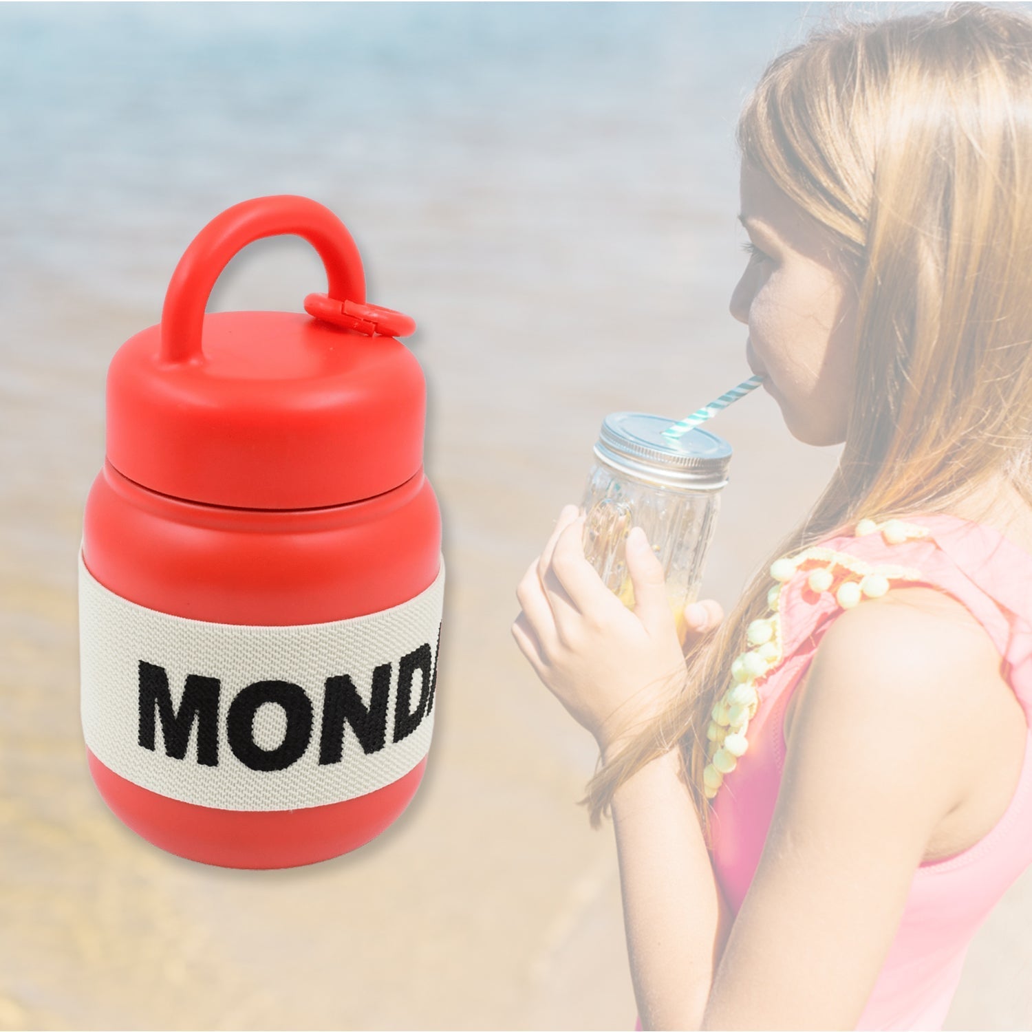 Stainless Steel Mug / Bottle Vacuum Insulated Cup With Handle & Rubber Grip (550 ML) - infinityexculsivestore.com