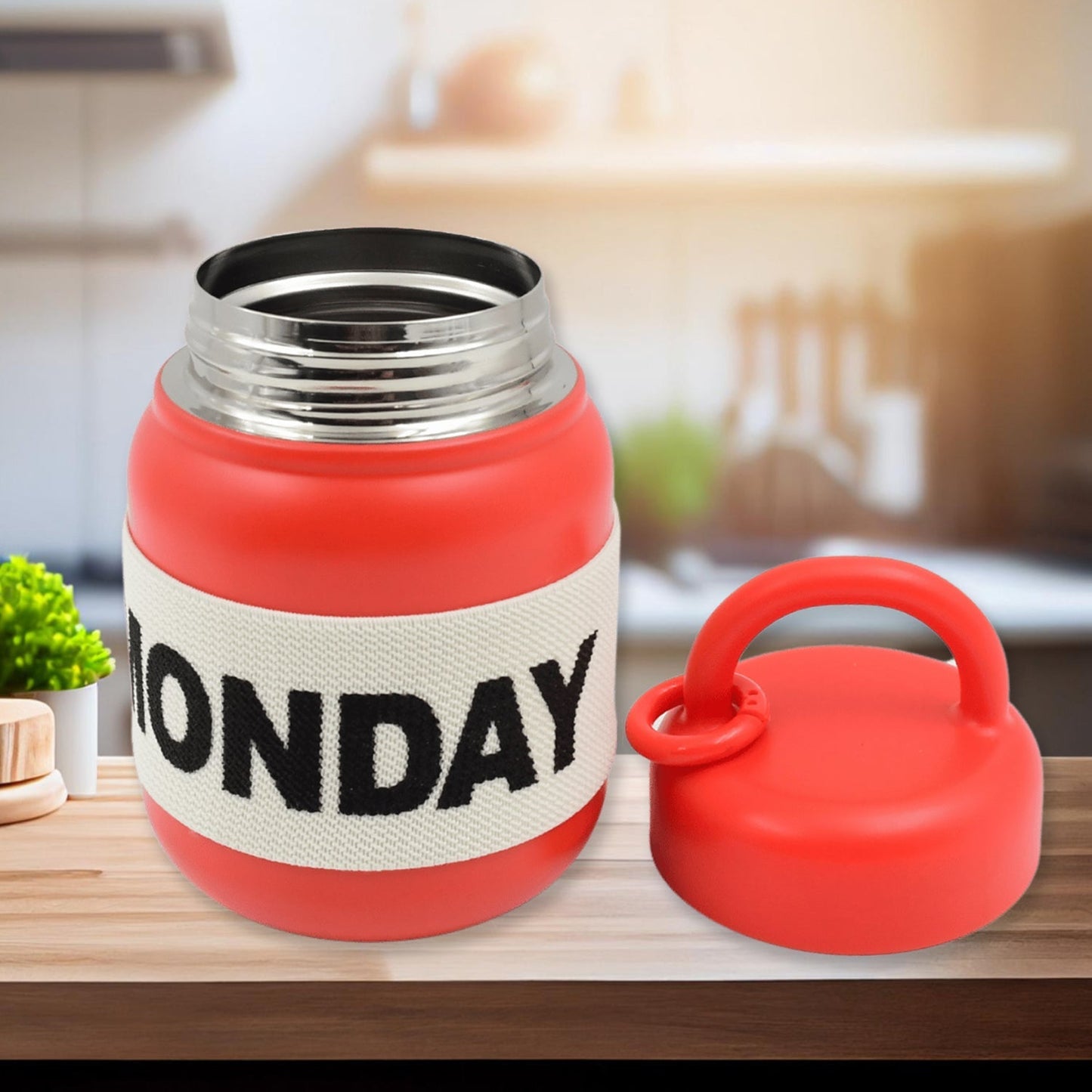 Stainless Steel Mug / Bottle Vacuum Insulated Cup With Handle & Rubber Grip (550 ML) - infinityexculsivestore.com