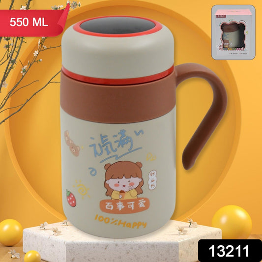 Stainless Steel Mug / Bottle Vacuum Insulated Cup with Handle & Small cup (550 ML) - infinityexculsivestore.com