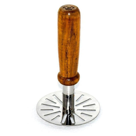 Stainless Steel Potato Masher, Pav Bhaji Masher with wooden handle - infinityexculsivestore.com