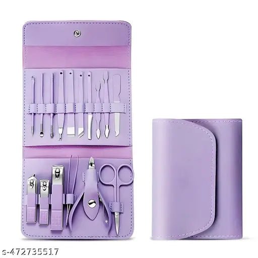 Stainless Steel Professional Manicure Set Nail Cutter For Women Nail Scissors Luxury Grooming Kit Manicure Pedicure Kit For Women Nail Acne Remover needle - infinityexculsivestore.com