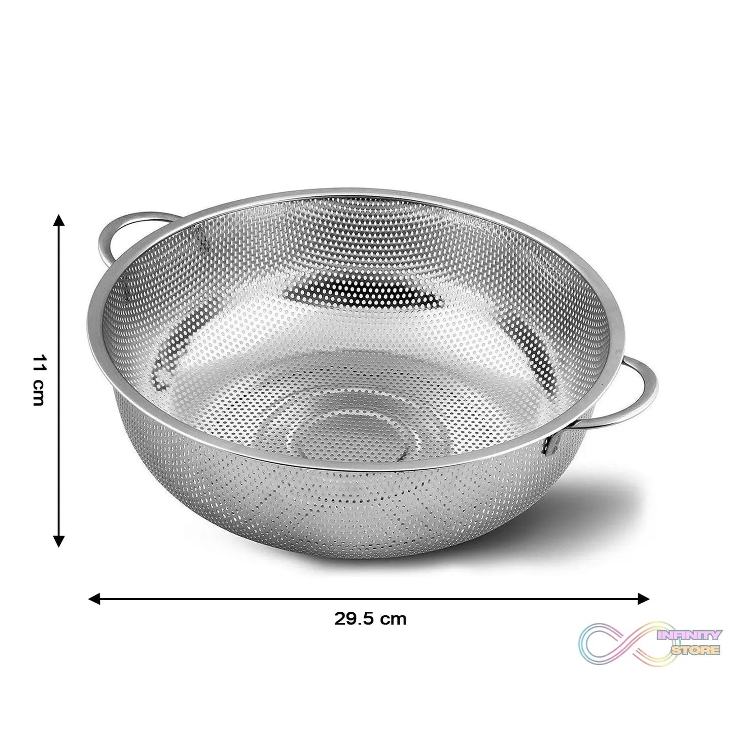 Stainless Steel Rice Vegetables Washing Bowl Strainer Collapsible Strainer. - infinityexculsivestore.com