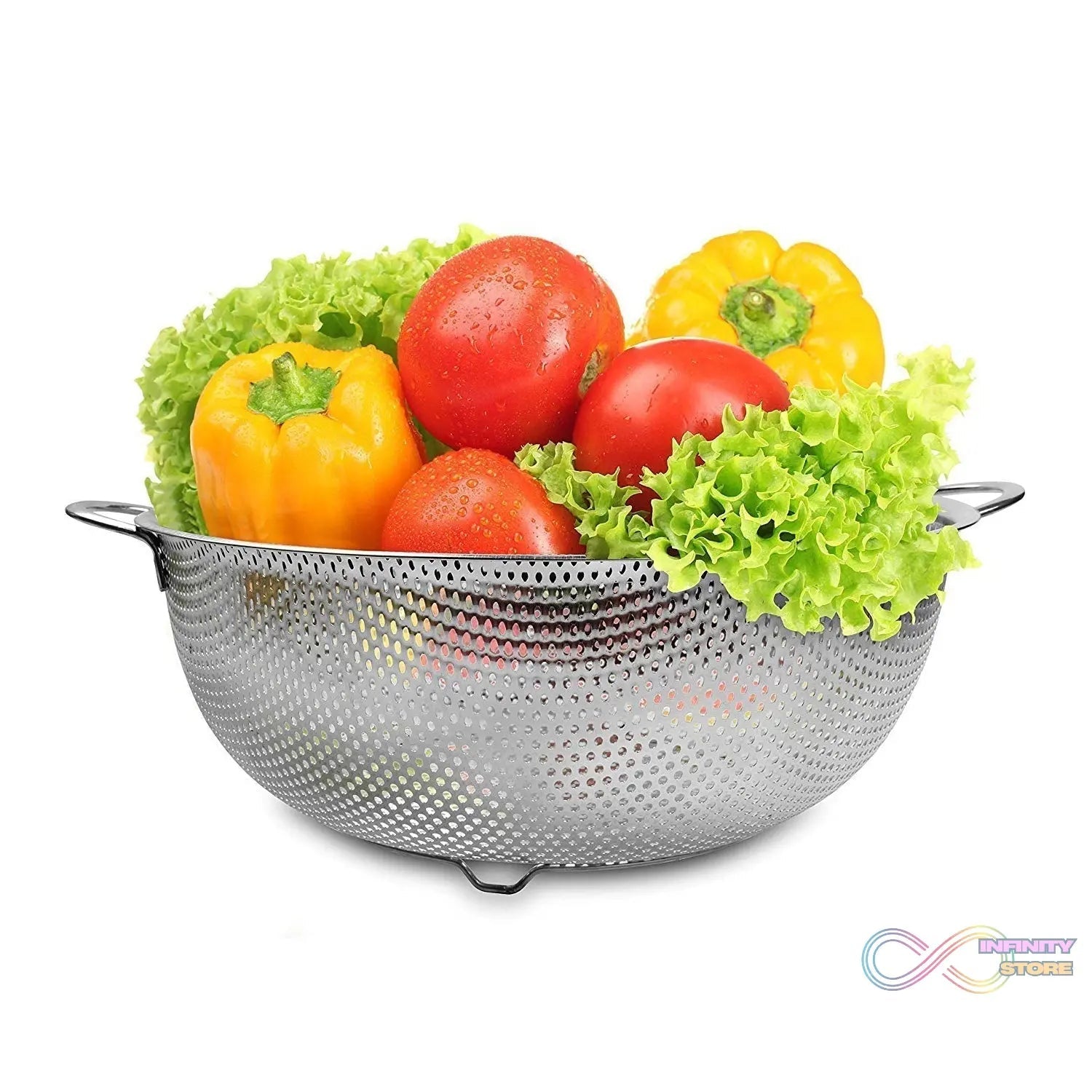 Stainless Steel Rice Vegetables Washing Bowl Strainer Collapsible Strainer. - infinityexculsivestore.com