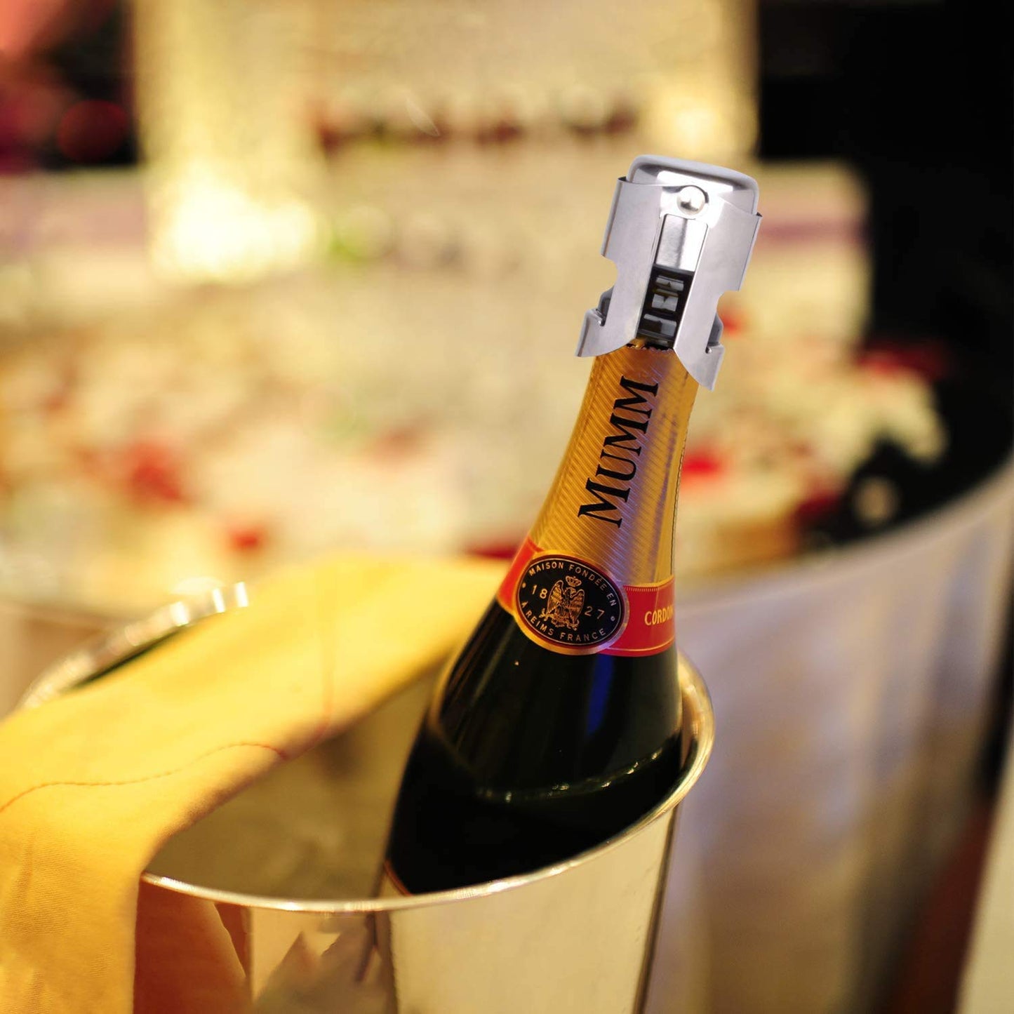 Stainless Steel Sealed Sparkling Champagne Bottle Stopper Big size - infinityexculsivestore.com