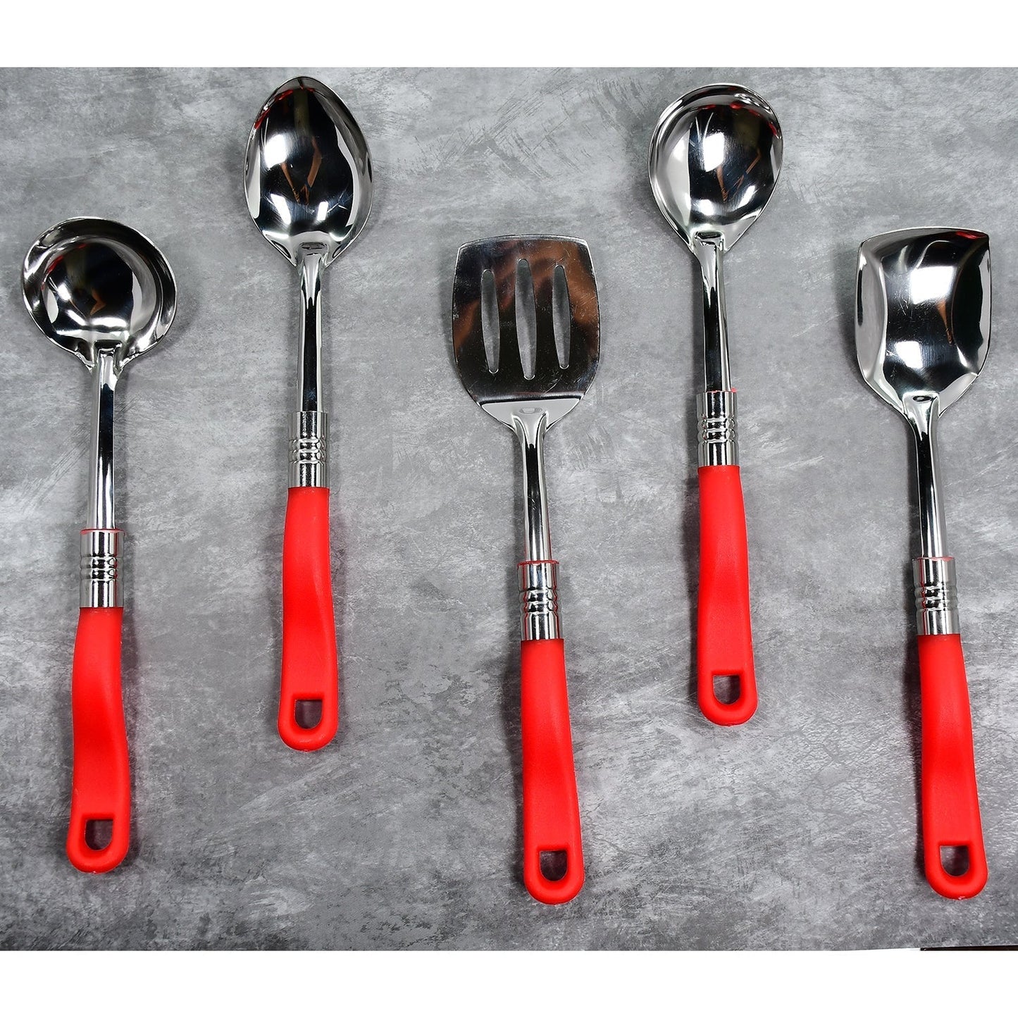 Stainless Steel Serving Spoon Set 5 pcs. - infinityexculsivestore.com