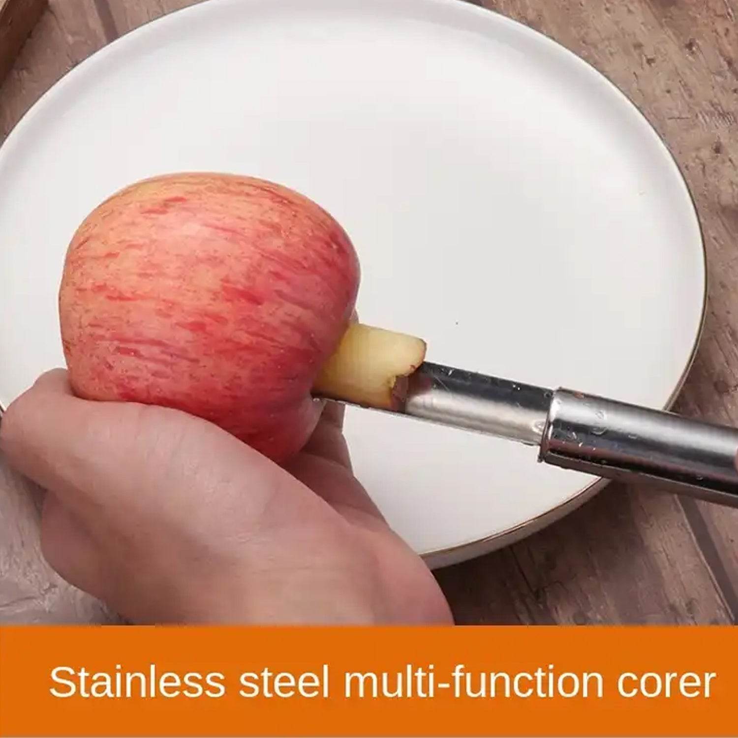 Fruit Core Stainless Steel Set, Core Remover for Apple and Pear, Kitchen Prep Tool Fruit Core Remover Tool with Soft Handle, Apple Corer Stainless Steel, Kitchen Gadget Dishwasher Safe - infinityexculsivestore.com