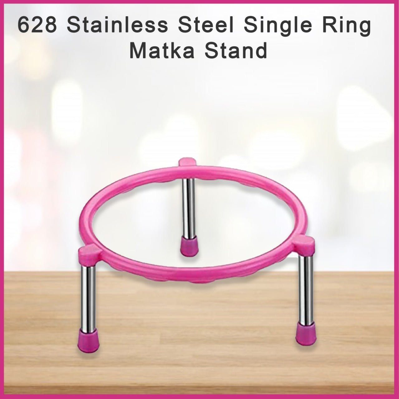 Stainless Steel Single Ring Matka Stand - infinityexculsivestore.com