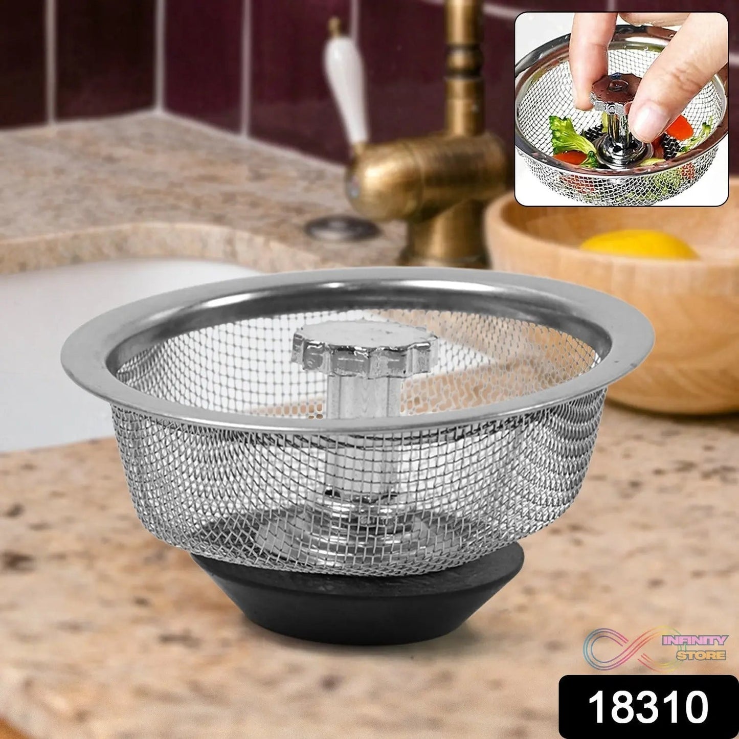 Stainless Steel Sink Strainer Basket Strainer Kitchen Sink Strainer (1 Pc) - infinityexculsivestore.com