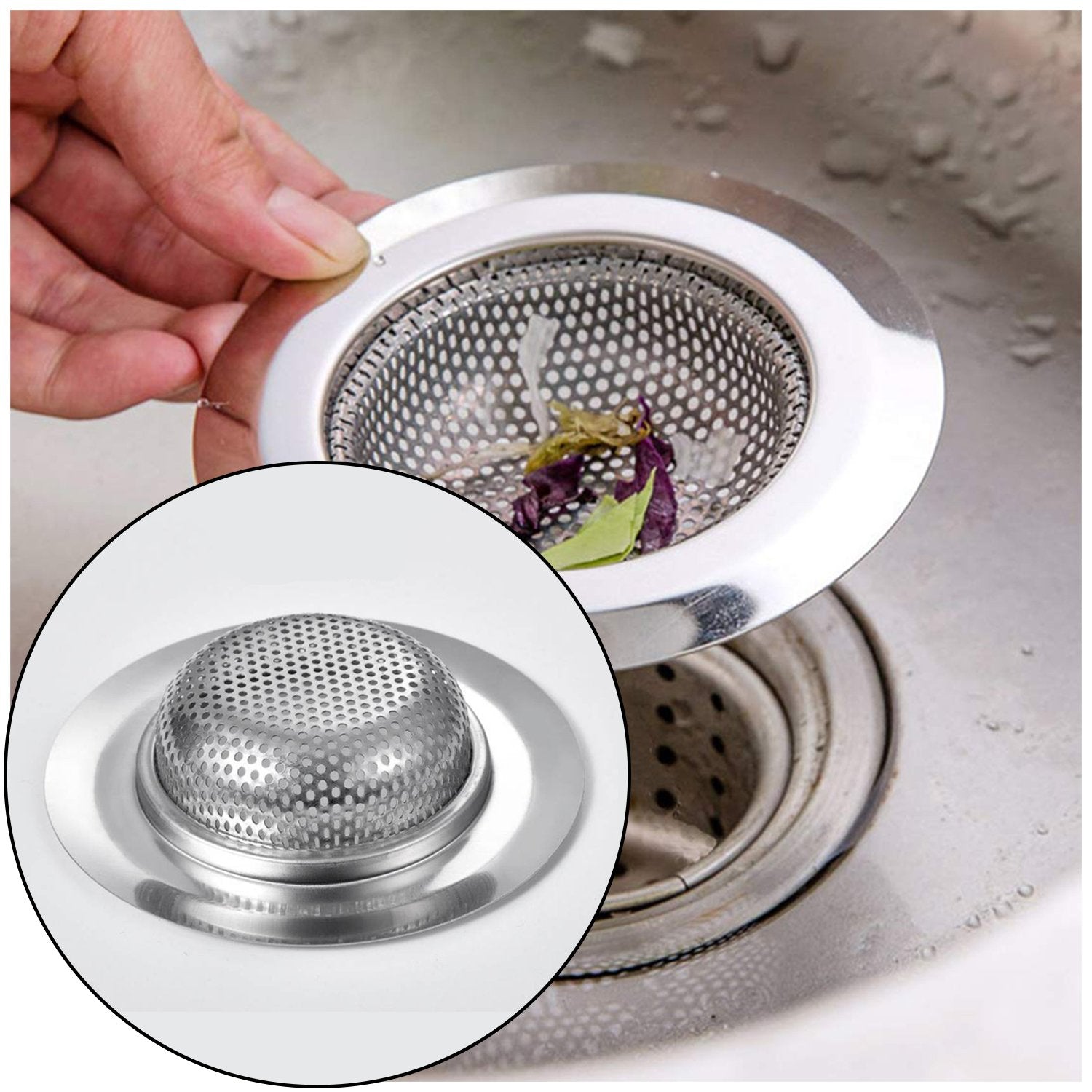 Stainless Steel Sink / Wash Basin Drain Strainer - infinityexculsivestore.com