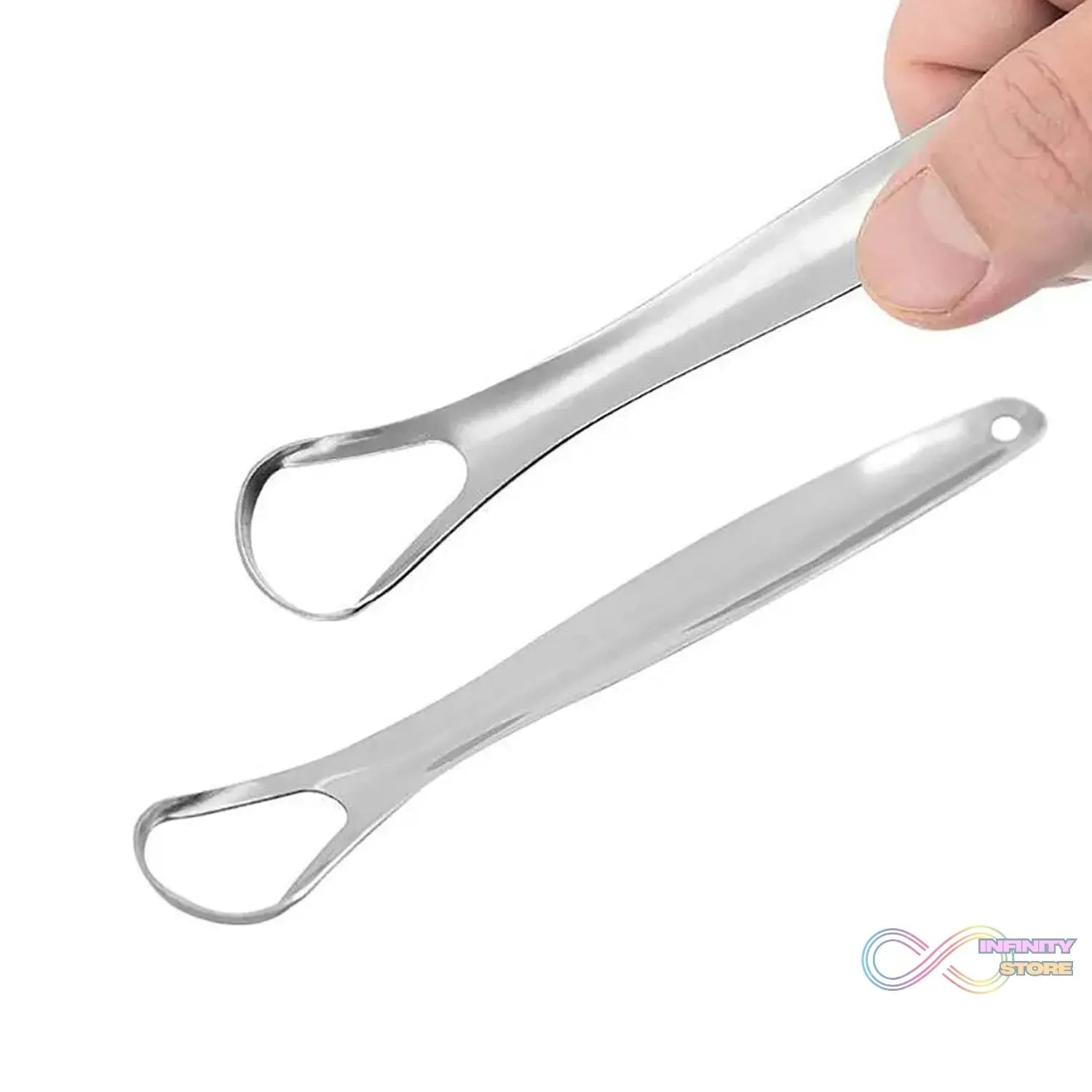 Stainless Steel Tongue Scraper Tongue Cleaners (1Pc With Metal Case) - infinityexculsivestore.com