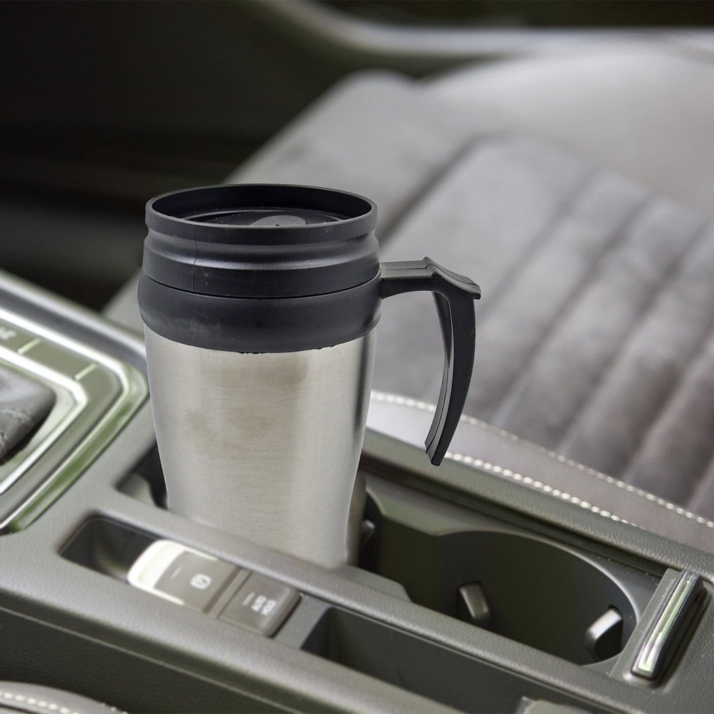 Stainless Steel Vacuum Glass Insulated Glass Coffee Cups (With Lid & Handle / 1 pc) - infinityexculsivestore.com