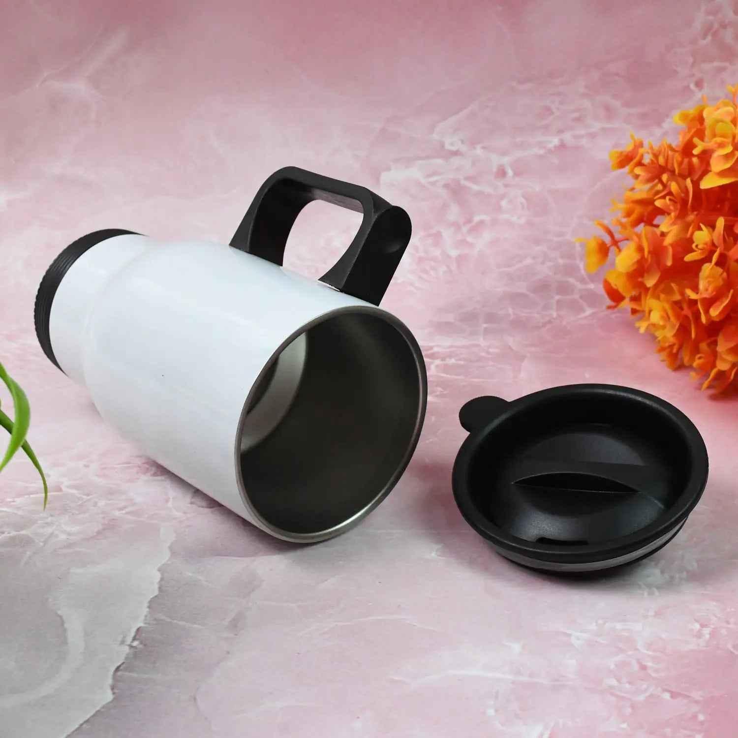 Stainless Steel Vacuum Insulated Mug with Lid (1 Pc / Mix Design & Color) - infinityexculsivestore.com