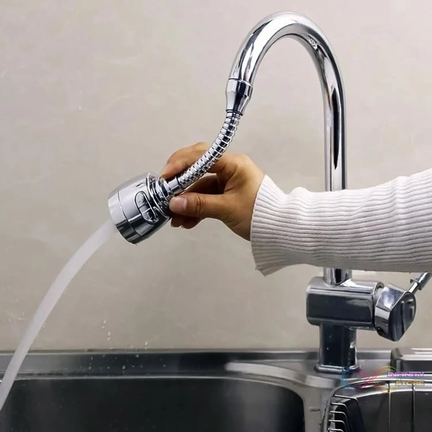 Stainless Steel Water Faucet Sprayer Head (1 Pc / 8 Inch) - infinityexculsivestore.com
