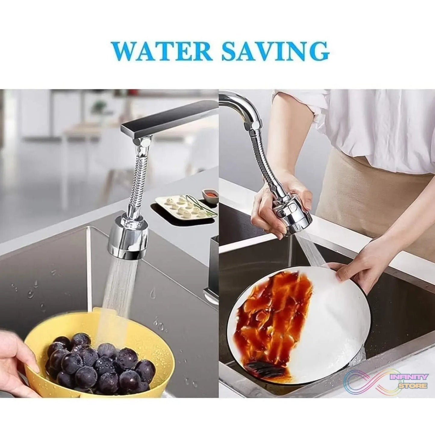 Stainless Steel Water Faucet Sprayer Head (1 Pc / 8 Inch) - infinityexculsivestore.com