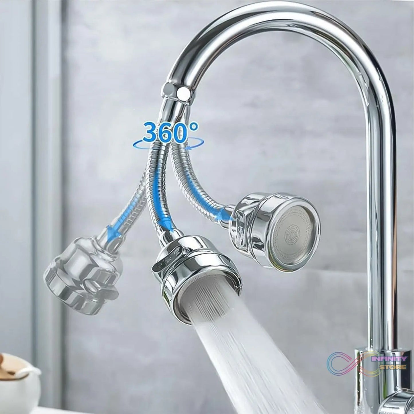 Stainless Steel Water Faucet Sprayer Head (1 Pc / 8 Inch) - infinityexculsivestore.com