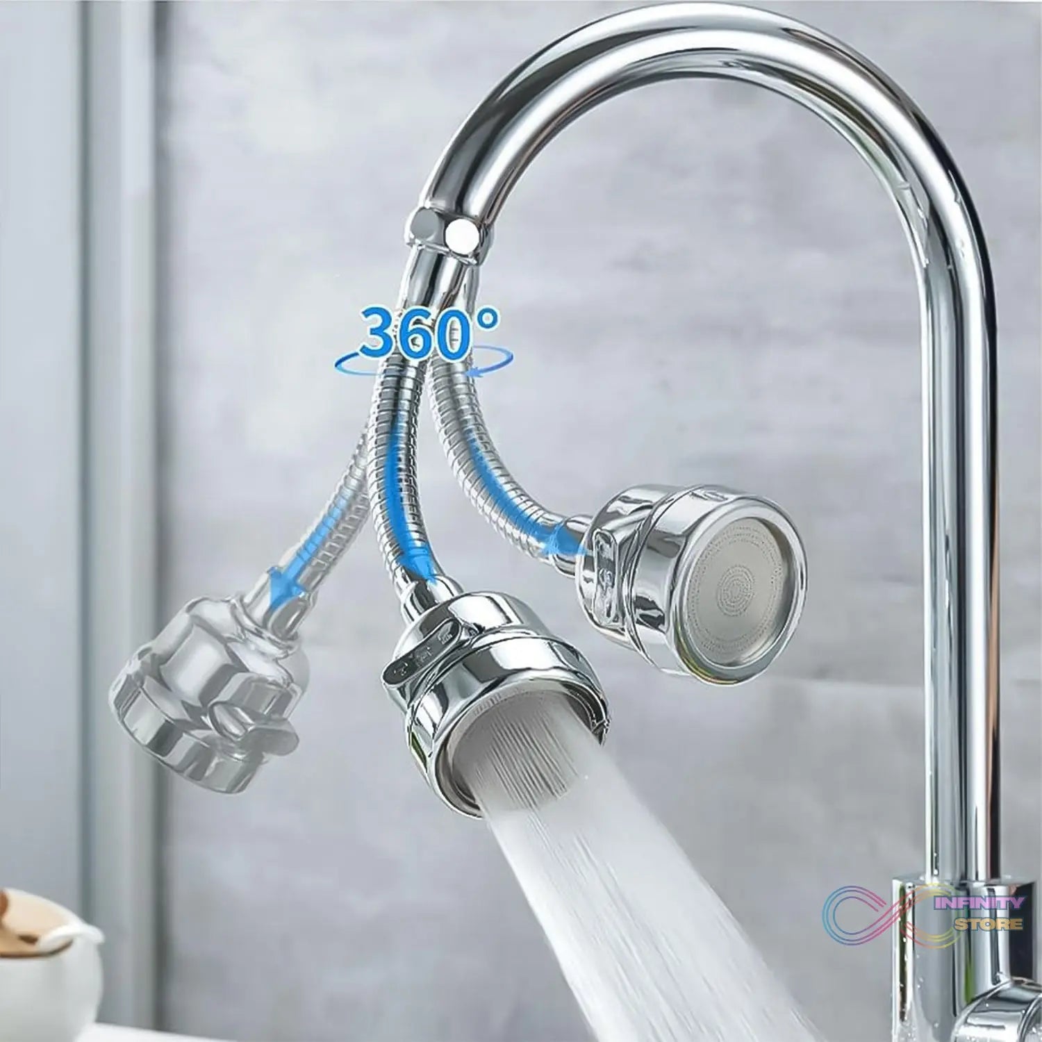 Stainless Steel Water Faucet Sprayer Head (1 Pc / 8 Inch) - infinityexculsivestore.com