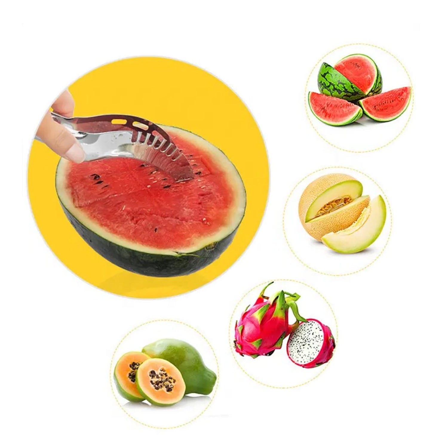 Stainless Steel Watermelon Cantaloupe Slicer Knife, Corer Fruit, Vegetable Tools Kitchen - infinityexculsivestore.com